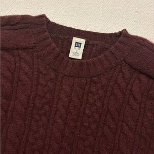 GAP Women's Cable Knit Sweater - Deep Brown